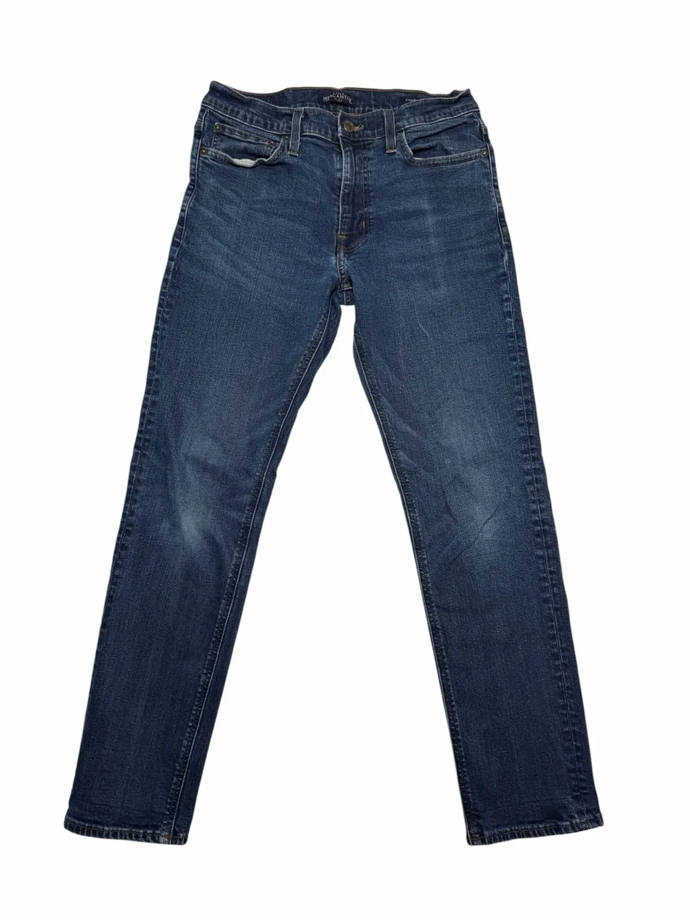 J. Crew Mercantile Flex Straight Men's Blue Jeans W31 Dark Wash Stretch Denim